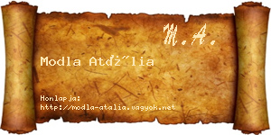 Modla Atália névjegykártya